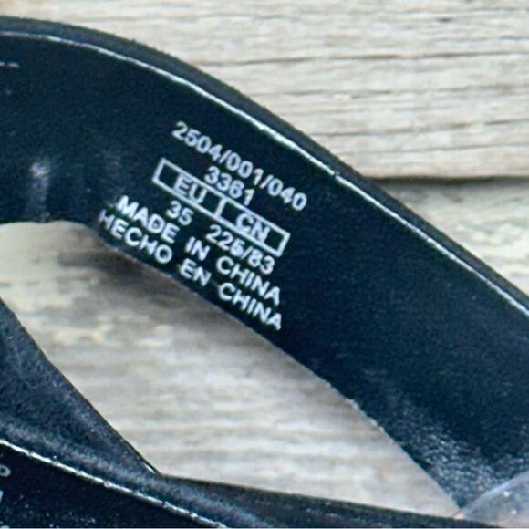 NWOB Zara Black and Clear Slingback Flats sz 5 - Picture 5 of 9